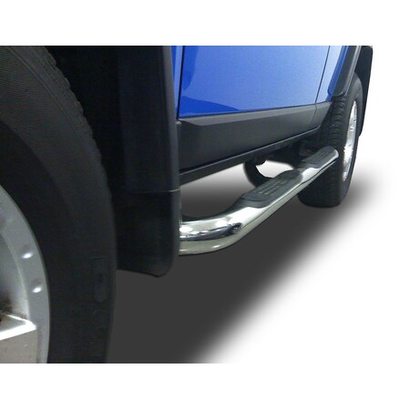 Broadfeet Motorsports Equipment SBTO-721-71 3 in. Stainless Steel Round Side Steps - 2007-2015, Toyota-Fj Cruiser